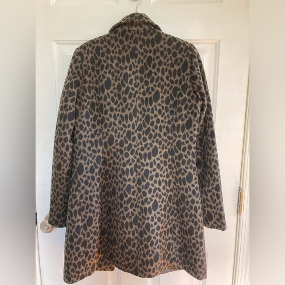 Shelli Segal WM SZM Fitted Animal Print Mid Length Jacket Contemporary Career - Picture 15 of 16